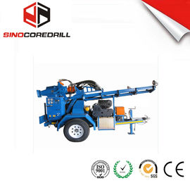 200M Protable Küçük Trailer Hidrolik Su Kuyu Delici Rig Kuyu Sondajı Sondaj Ekipmanları